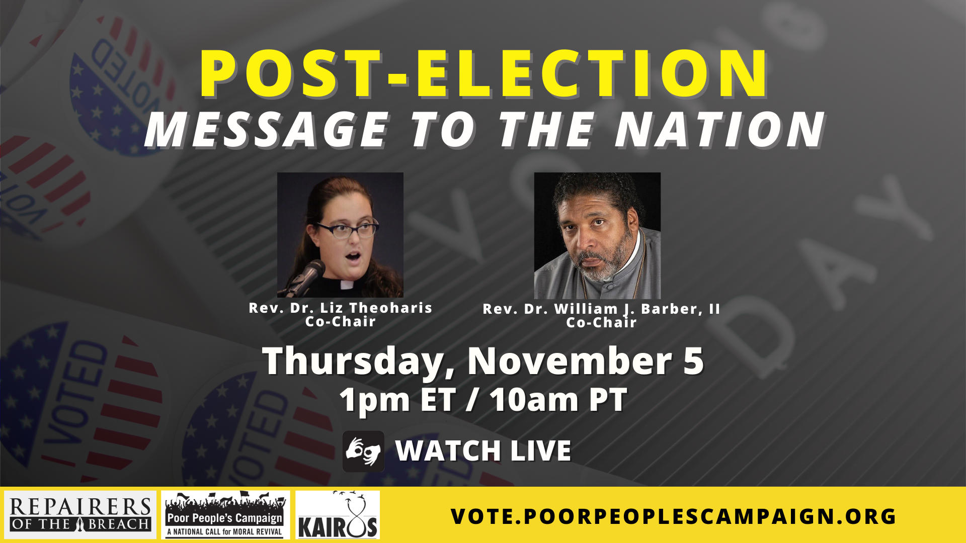 Post-Election Message To The Nation – Poor People's Campaign