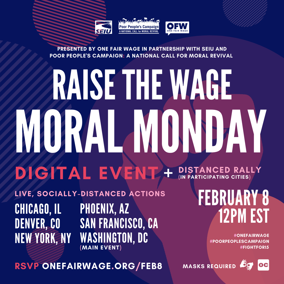 Tipped, lowwage workers join national faith & labor leaders in Moral